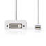 Mini DisplayPort kaapeli | DisplayPort 1.2 | Mini DisplayPort Uros | DVI-D 24+1-Pin Naaras / HDMI tulo / VGA Naaras | 21.6 Gbps | Niklattu | 0.20 m | Pyöreä | PVC | Valkoinen | Muovipussi - Tietokone ja verkko - 5412810263813 - 9