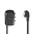 SCART Kytkentärasia | SCART Uros | 3x SCART Naaras | Niklattu | Maksimi kuvantarkkuus: 800x480 | 0.50 m | Pyöreä | PVC | Musta | Laatikko - Nedis tuotteet - 5412810450213 - 10