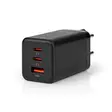 Seinälaturi | 65 W | GaN | PD3.0 18W / PD3.0 20W / PD3.0 27W / PD3.0 36W / PD3.0 45W / PD3.0 60W / PD3.0 65W / QC3.0 | 3.0 / 3.25 A A | Lähtöliitäntöjen määrä: 3 | USB-A / 2x USB-C | Automaattinen Jännitteen Valinta | Musta - Verkkolaturit - 5412810408443 - 40