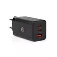 Seinälaturi | 65 W | GaN | PD3.0 18W / PD3.0 20W / PD3.0 27W / PD3.0 36W / PD3.0 45W / PD3.0 60W / PD3.0 65W / QC3.0 | 3.0 / 3.25 A A | Lähtöliitäntöjen määrä: 3 | USB-A / 2x USB-C | Automaattinen Jännitteen Valinta | Musta - Verkkolaturit - 5412810408443 - 41