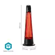 SmartLife Patio lämmitin | Wi-Fi | 1200 W | 2 Lämpöasetusta | Oskillaatio | Kaatumissuoja | IP24 | Musta - Nedis tuotteet - 5412810447343 - 55