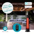 SmartLife Patio lämmitin | Wi-Fi | 1200 W | 2 Lämpöasetusta | Oskillaatio | Kaatumissuoja | IP24 | Musta - Nedis tuotteet - 5412810447343 - 51