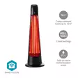 SmartLife Patio lämmitin | Wi-Fi | 1200 W | 2 Lämpöasetusta | Oskillaatio | Kaatumissuoja | IP24 | Musta - Nedis tuotteet - 5412810447343 - 1