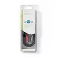 Stereoäänikaapeli | 3.5 mm uros | 2x RCA uros | Niklattu | 3.00 m | Pyöreä | Musta | Laatikko - Audiokaapelit - 5412810306213 - 66