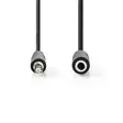 Stereoäänikaapeli | 3.5 mm uros | 3.5 mm naaras | Niklattu | 2.00 m | Pyöreä | Musta | Laatikko - Audiokaapelit - 5412810288083 - 10
