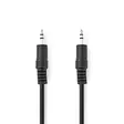 Stereoäänikaapeli | 3.5 mm uros | 3.5 mm uros | Niklattu | 0.5 m | Pyöreä | Musta | Label - Audiokaapelit - 5412810419913 - 1