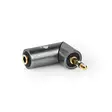 Stereoäänisovitin | 3.5 mm uros | 3.5 mm naaras | Kullattu | Suora | Alumiini | Gun Metal Harmaa / Kulta | 1 kpl | Laatikko kannella ja ikkunalla - Nedis tuotteet - 5412810333493 - 41