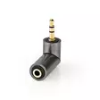 Stereoäänisovitin | 3.5 mm uros | 3.5 mm naaras | Kullattu | Suora | Alumiini | Gun Metal Harmaa / Kulta | 1 kpl | Laatikko kannella ja ikkunalla - Nedis tuotteet - 5412810333493 - 40