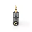 Stereoäänisovitin | 3.5 mm uros | 3.5 mm naaras | Kullattu | Suora | Alumiini | Gun Metal Harmaa / Kulta | 1 kpl | Laatikko kannella ja ikkunalla - Nedis tuotteet - 5412810333493 - 10