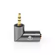 Stereoäänisovitin | 3.5 mm uros | 3.5 mm naaras | Kullattu | Suora | Alumiini | Gun Metal Harmaa / Kulta | 1 kpl | Laatikko kannella ja ikkunalla - Nedis tuotteet - 5412810333493 - 25