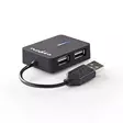 USB-keskitin | USB-A Uros | 4x USB A Female | 4-Porttinen port(s) | USB 2.0 | USB Virta - USB-sovittimet ja telakointi - 5412810269853 - 40