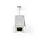 USB-verkkosovitin | USB 3.2 Gen 1 | 1 Gbps | USB-C Uros | RJ45 Naaras | 0.20 m | Pyöreä | Kullattu | Tinattu Kupari | Hopea | Laatikko kannella ja ikkunalla - Tietokone ja verkko - 5412810331673 - 2