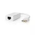 USB-verkkosovitin | USB 2.0 | 100 Mbps | USB-A Uros | RJ45 Naaras | 0.20 m | Pyöreä | Kullattu / Niklattu | Puhdas kupari | Valkoinen | Laatikko - Tietokone ja verkko - 5412810328703 - 1