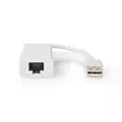 USB-verkkosovitin | USB 2.0 | 100 Mbps | USB-A Uros | RJ45 Naaras | 0.20 m | Pyöreä | Kullattu / Niklattu | Puhdas kupari | Valkoinen | Laatikko - Tietokone ja verkko - 5412810328703 - 10