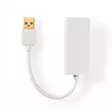 USB-verkkosovitin | USB 2.0 | 100 Mbps | USB-A Uros | RJ45 Naaras | 0.20 m | Pyöreä | Kullattu / Niklattu | Puhdas kupari | Valkoinen | Laatikko - Tietokone ja verkko - 5412810328703 - 30