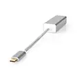 USB-verkkosovitin | USB 3.2 Gen 1 | 1 Gbps | USB-C Uros | RJ45 Naaras | 0.20 m | Pyöreä | Kullattu | Tinattu Kupari | Hopea | Laatikko kannella ja ikkunalla - Tietokone ja verkko - 5412810331673 - 40