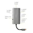 USB N Moniporttisovitin | 7-in-1 | USB 3.2 Gen 1 | USB-C Uros | HDMI Ulostulo / Micro SD / RJ45 Naaras / SD / USB-C Naaras / 3x USB-A Naaras | 5 Gbps | 0.20 m | Pyöreä | Kullattu | PVC | Antrasiitti | Laatikko - Tietokone ja verkko - 5412810414253 - 50