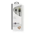 USB kaapeli | USB 2.0 | USB-A Uros | USB Micro-B Uros | 480 Mbps | Kullattu | 1.00 m | Pyöreä | PVC | Antrasiitti | Laatikko - Tietokone ja verkko - 5412810263493 - 66