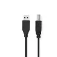 USB kaapeli | USB 3.2 Gen 1 | USB-A Uros | USB-B Uros | 5 Gbps | Niklattu | 2.00 m | Pyöreä | PVC | Musta | Laatikko - Tietokone ja verkko - 5412810421923 - 1