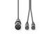 Balansoitu Audiojohto | XLR 3-Pin uros | 2x RCA uros | Niklattu | 1.50 m | Pyöreä | PVC | Tummanharmaa | Pahvikotelo - Audiokaapelit - 5412810295753 - 2