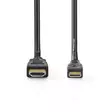 High Speed HDMI Kaapeli Ethernet | HDMI liitin | HDMI Mini | 4K@30Hz | 10.2 Gbps | 3.00 m | Pyöreä | PVC | Musta | Label - HDMI-kaapelit - 5412810427093 - 10