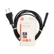 Sähköjohto | Euro Uros | IEC-320-C7 | Suora | Suora | Niklattu | 2.00 m | Litteä | PVC | Musta | Label - Virtakaapelit ja liittimet - 5412810427413 - 66