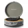 Puinen retrolevysoitin, jossa on sisäänrakennetut kaiuttimet, Bluetooth® ja AT3600L-kasetti Harmaa - Levysoittimet ja neulat - 8711902086413 - 12