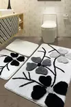 Acrylikylpymattosetti 3-osainen - Antibakteerinen, Konepestävä, Liukumaton - Koot 40x60, 50x60, 60x100 cm - Kylpyhuonematot ja kosteantilan matot - 8681875588873 - 2