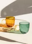 Amber Borosilikaattilasi 450 ml - Kestävä ja Tyylikäs Keittiöväline, Astianpesukoneen Kestävä, Ei Mikroaaltouuniin - Juomalasit - 8684283559343 - 2