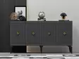 Anthracite Gold Konsoli - 100% Melamiinipinnoitettu Lastulevy, 18mm, 150x79x40cm, 2 Pakettia, Moderni ja Tyylikäs - Lipastot ja senkit - 8683742835783 - 2