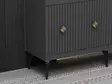 Anthracite Gold Konsoli - 100% Melamiinipinnoitettu Lastulevy, 18mm, 150x79x40cm, 2 Pakettia, Moderni ja Tyylikäs - Lipastot ja senkit - 8683742835783 - 4