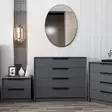 Anthracite Lipasto - Tyylikäs ja Kestävä 100% Melamiinipinnoitettu Lastulevy, 100x85x45 cm, 3 Pakettia, Moderni Säilytysratkaisu - - 19-19-8684282702733 - 4