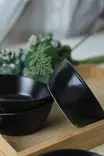 Appetizer-kulhosetti 6 kpl - Musta 100% Keraaminen Kivitavara - Antibakteerinen, Mikroaaltouuni- ja Astianpesukoneenkestävä - Tarjoiluastiat - 8684283059393 - 3