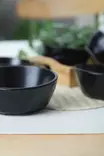 Appetizer-kulhosetti 6 kpl - Musta 100% Keraaminen Kivitavara - Antibakteerinen, Mikroaaltouuni- ja Astianpesukoneenkestävä - Tarjoiluastiat - 8684283059393 - 4