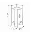 Yöpöytä, valkoinen, 60 cm korkea, kestävä, moderni design - Yöpöydät - 8681875274073 - 3
