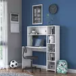 Opiskelupöytä, valkoinen, 113,2 cm leveä, kestävä, tilava - Työpöydät - 8683342594073 - 2