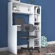 Opiskelupöytä, valkoinen, 113,2 cm leveä, kestävä, tilava - Työpöydät - 8683342594073 - 5