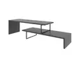 Moderni TV-taso, Musta Antrasiitti, 120x45x30 cm, 100% Melamiinipinnoitettu, Metallijalat, Useita Hyllyjä, Seinään Kiinnitettävä - TV-tasot - 8681875665413 - 3
