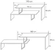 Moderni TV-taso, Musta Antrasiitti, 120x45x30 cm, 100% Melamiinipinnoitettu, Metallijalat, Useita Hyllyjä, Seinään Kiinnitettävä - TV-tasot - 8681875665413 - 4