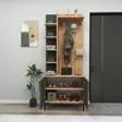 Hall Standi - Tyylikäs Säilytysratkaisu, Atlantic Pine Anthracite, 100% Melamiinipinnoitettu, 18 mm, 74,4x182,8x33 cm - Eteiskaapit - 8684283433773 - 4