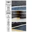 Harmaa Konepestävä Matto 110x110 cm - Antibakteerinen, Liukumaton, 70% Puuvillaa, 30% Polyesteriä, 5 mm Nukka - Pyöreät matot - 8683743496853 - 7