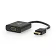 HDMI -sovitin | HDMI liitin | USB Micro-B naaras / VGA Naaras / 3.5 mm naaras | Kullattu | Suora | PVC | Antrasiitti | 1 kpl | Laatikko - HDMI-kaapelit - 5412810264353 - 1