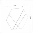 Hexagonipeili 70x60 cm, Valkoinen, MDF, Ekologinen Flotal-E, Seinälle Kiinnitettävä, Tyylikäs Sisustuselementti - Peilit - 8683743822843 - 6