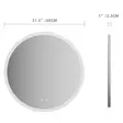Innosanit 80 cm kylpyhuoneen LED-valopeili huurteenestolla - Kylpyhuonekalusteet - 6438014427973 - 5