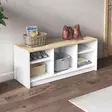 Kenkäkaappi - Valkoinen Safiiritammi, 100% Melamiinipinnoitettu, 100x40x35 cm, Useita Hyllyjä, Lisäsäilytystila - Kenkäkaapit - 8683342497763 - 2