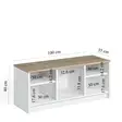 Kenkäkaappi - Valkoinen Safiiritammi, 100% Melamiinipinnoitettu, 100x40x35 cm, Useita Hyllyjä, Lisäsäilytystila - Kenkäkaapit - 8683342497763 - 5