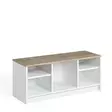 Kenkäkaappi - Valkoinen Safiiritammi, 100% Melamiinipinnoitettu, 100x40x35 cm, Useita Hyllyjä, Lisäsäilytystila - Kenkäkaapit - 8683342497763 - 4