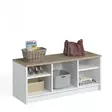 Kenkäkaappi - Valkoinen Safiiritammi, 100% Melamiinipinnoitettu, 100x40x35 cm, Useita Hyllyjä, Lisäsäilytystila - Kenkäkaapit - 8683342497763 - 1