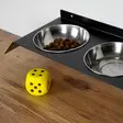 Kestävä ja Tyylikäs Musta Metallinen Lemmikin Ruokakuppi - Leveys 50 cm, Korkeus 6 cm, Syvyys 20 cm, Valmiiksi Koottu - Ruoka- ja juoma-astiat - 8682870777163 - 8