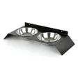 Kestävä ja Tyylikäs Musta Metallinen Lemmikin Ruokakuppi - Leveys 50 cm, Korkeus 6 cm, Syvyys 20 cm, Valmiiksi Koottu - Ruoka- ja juoma-astiat - 8682870777163 - 1